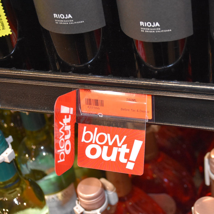 Blow Out with Right Angle Reusable Promo Tags