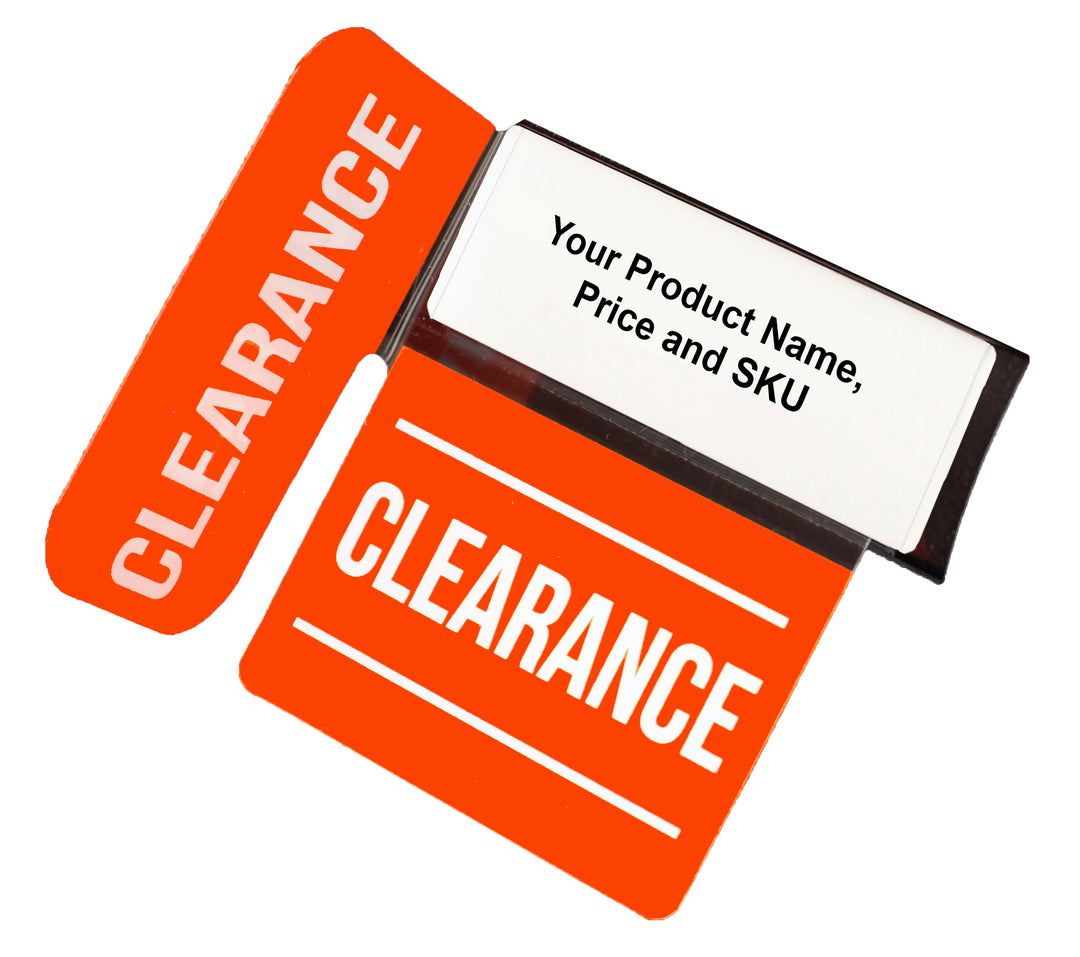 Clearance with Right Angle Reusable Promo Tags - image 1
