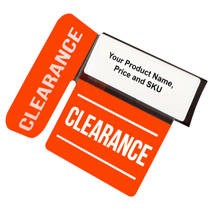 Clearance with Right Angle Reusable Promo Tags