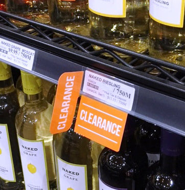 Clearance with Right Angle Reusable Promo Tags