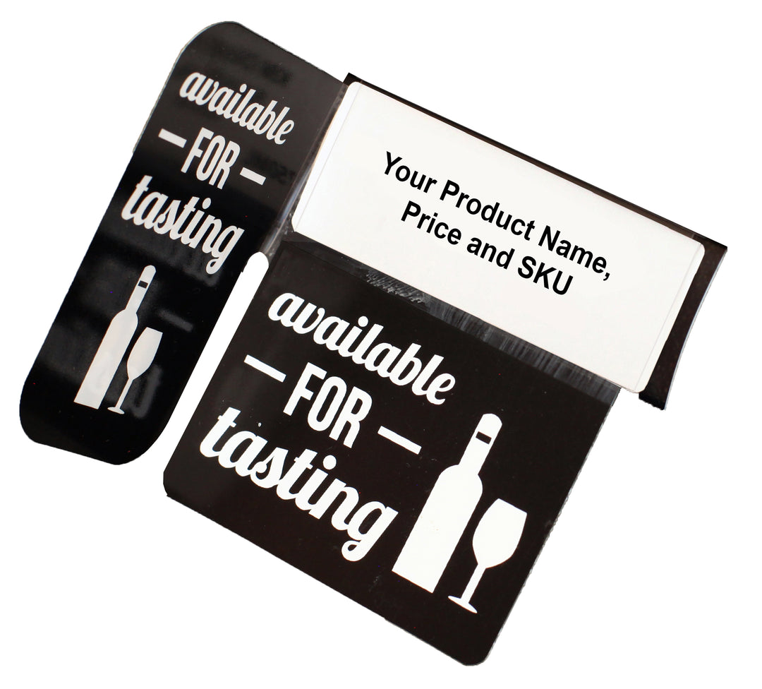 Available For Tasting Right Angle Reusable Promo Tags - image 1