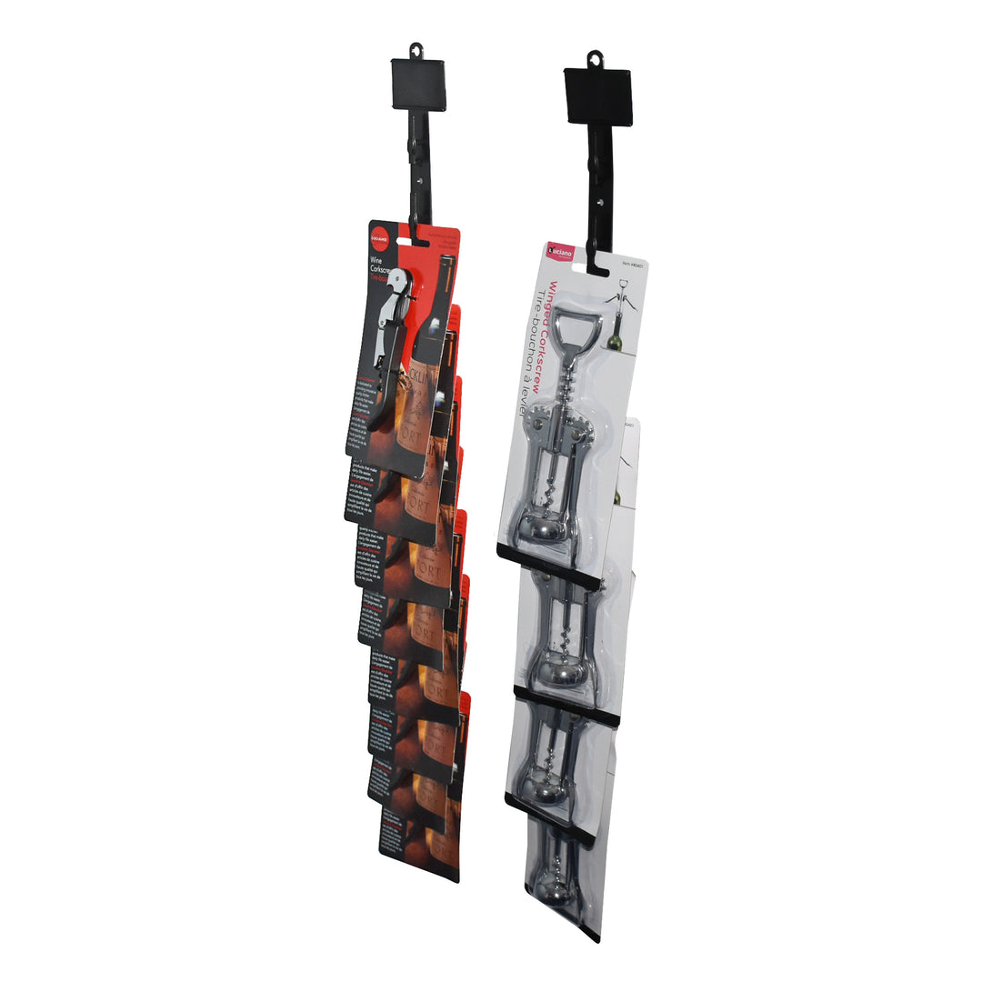 Hanging Merchandise Stands-with Black Plastic Clips