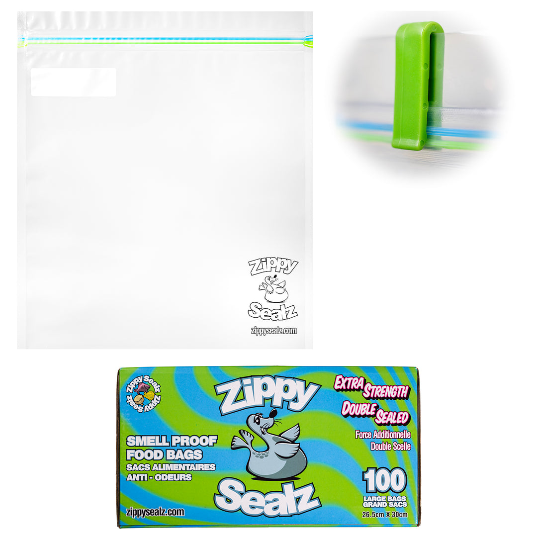 Zippy Sealz V 1.0 Family Edition Smell Proof, Floating, Waterproof Storage Bags 100/Box