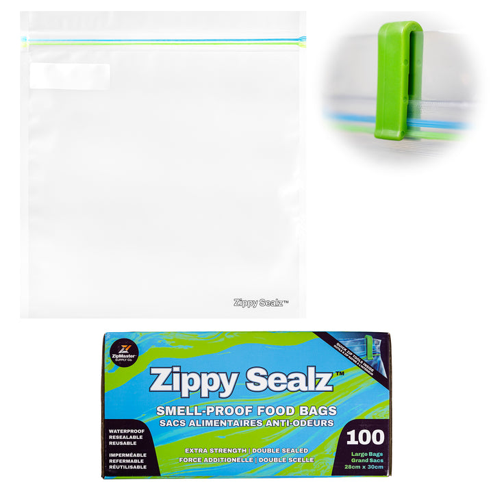 Zippy Sealz V 2.0 Outdoors Smell Proof, Waterproof, Leakproof, Floating Storage Bags 100/Box