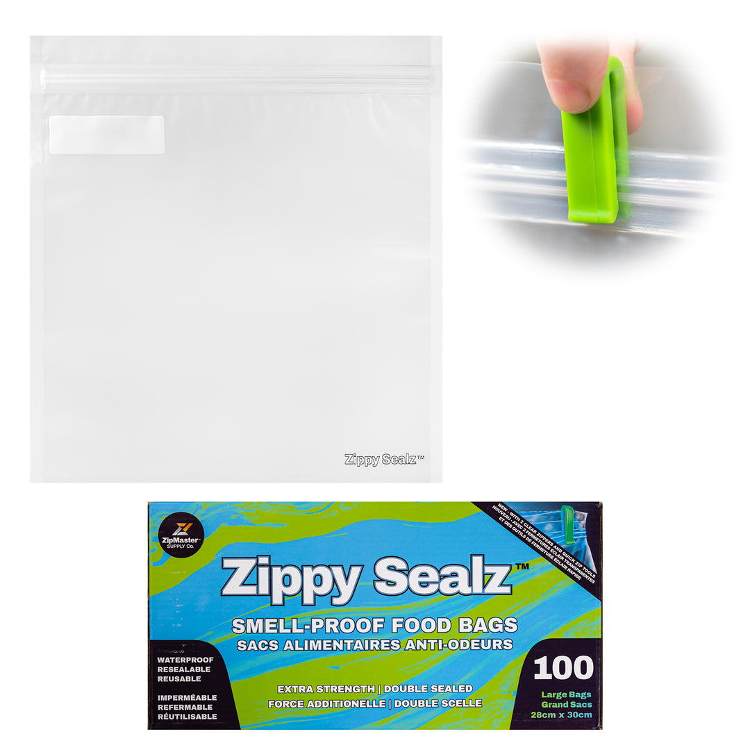Zippy Sealz Smell Proof 1/2 Lb Storage Bags V 3.0 Home and Garden Edition. 100/Box