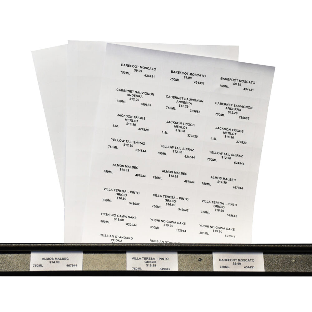 White 2 5/8" x 1" sticker labels