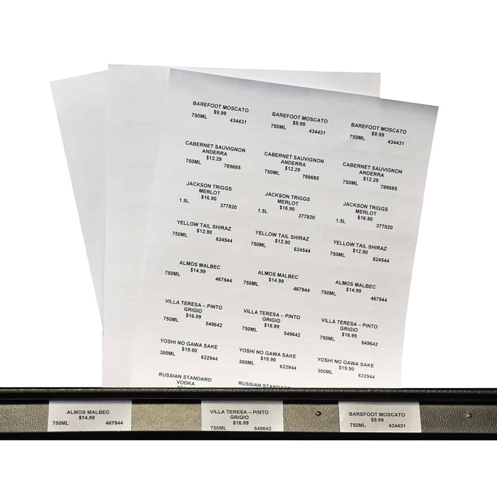 Perforated White Card Stock Paper Labels   X   Case