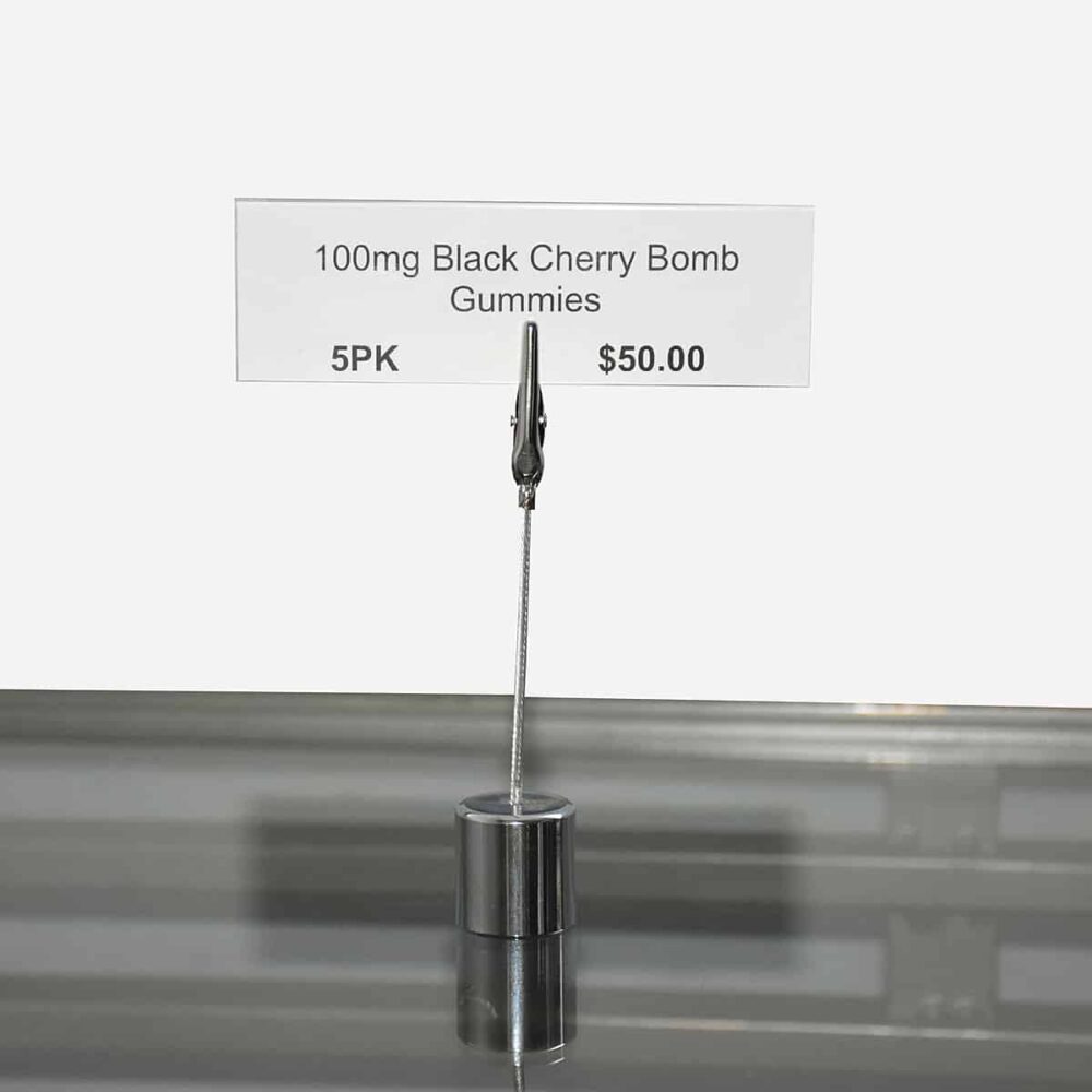 Reusable Clear Sign Holder Sleeves 1.25" H x 4" W