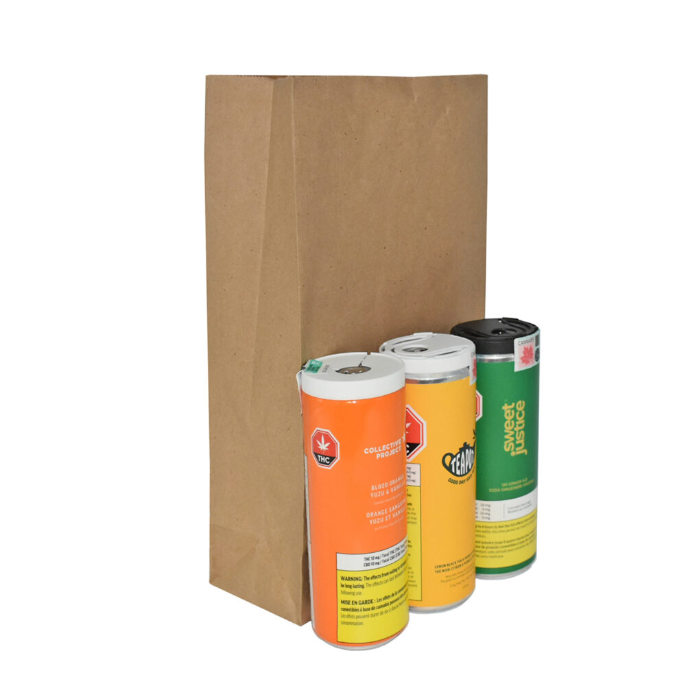 Kraft Paper Bags #8 6.75" x 3.75" x 12.2" Flat Bottom