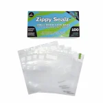 Zippy Sealz Smell Proof Food Bags with 2 Clear Zippers